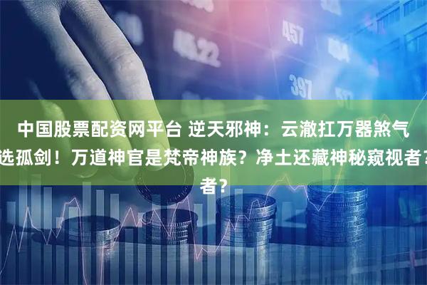 中国股票配资网平台 逆天邪神：云澈扛万器煞气选孤剑！万道神官是梵帝神族？净土还藏神秘窥视者？